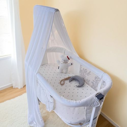 婴儿床遮光帘摇篮床遮光纱椭圆床遮光床幔拼接床挡风罩空调防风布