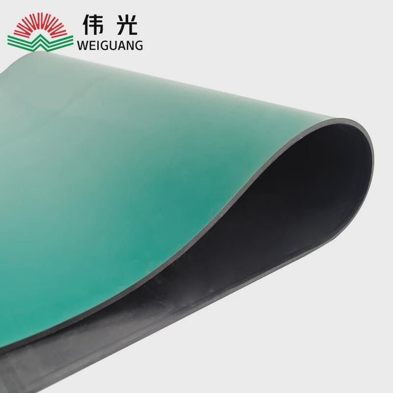 伟光绿色防静电胶皮防静电优质台垫电实验室工作台桌垫耐高温胶皮