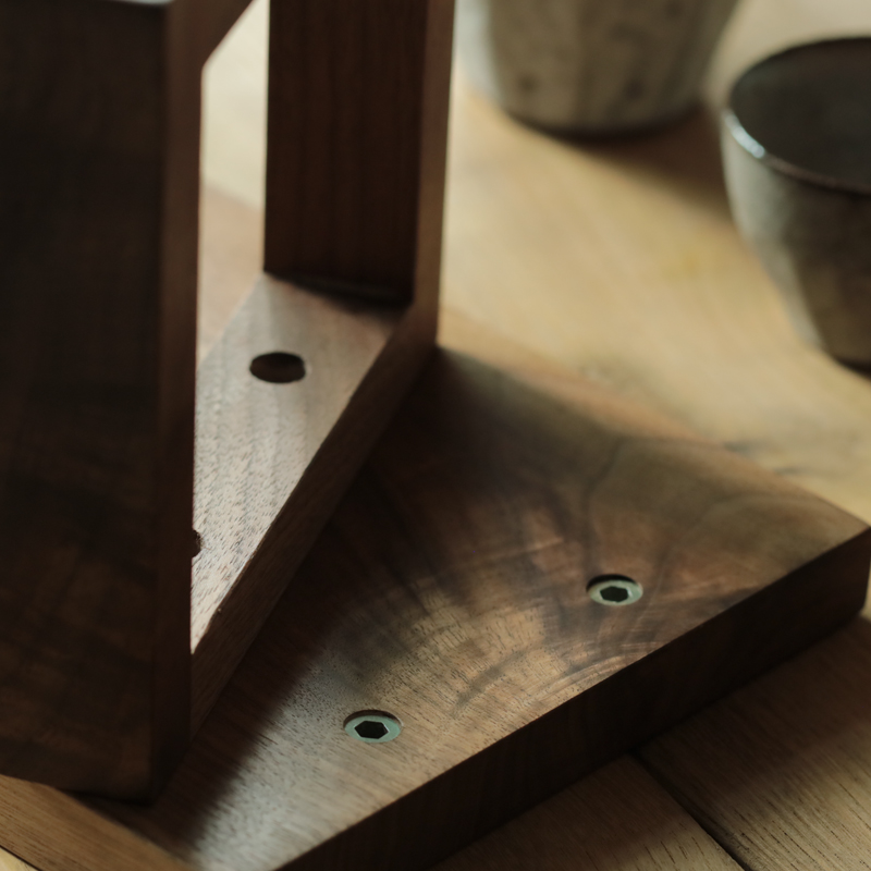 黑胡桃木实木茶具台化妆品架调味架简约日式展示架桌面收纳置物架