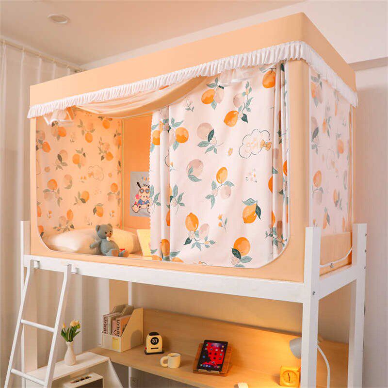 2024新款强遮光大学生床帘蚊帐一体式全封闭上下铺宿X舍男女生床