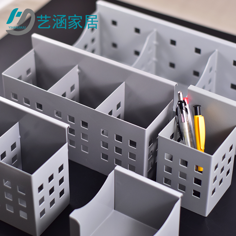 办公桌屏风挂件隔断配件A4纸托盘架笔筒杂物置物架钢制电话悬挂式