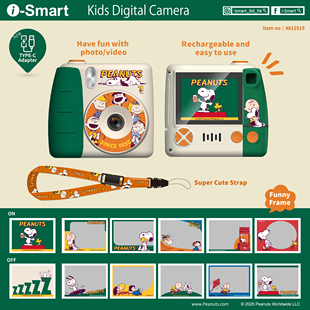 正版 相机男女孩朋友生日礼物ccd拍照录像 授权史努比联名儿童数码