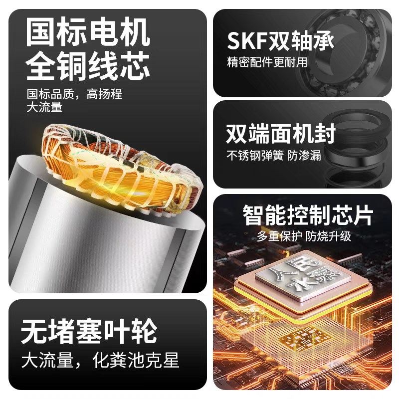 WQB防爆潜水泵不锈钢无堵塞排污泵双刀切割泵EX标志加油站化工厂