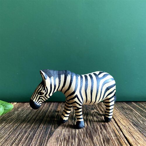 桌面小摆件 e客厅玄关装饰物 非洲动物木雕 纯手工工艺品 可爱动