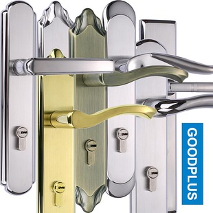 260长304不锈钢房门锁螺丝孔距210MM220MM加长面板85孔配8545锁体