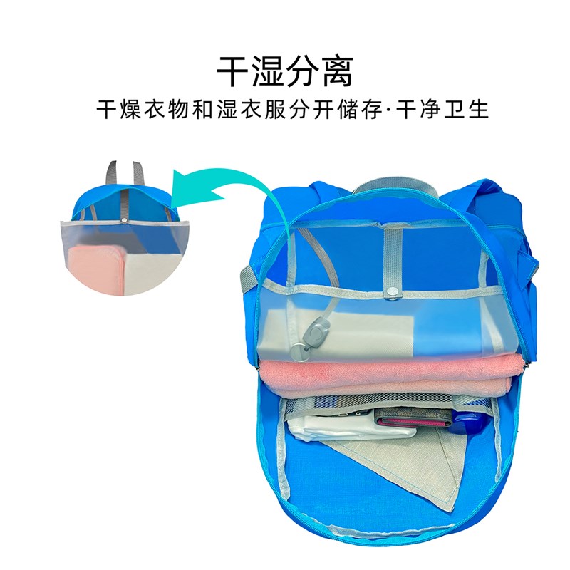 游泳包瑜珈健身运动包女干湿分离旅游双肩包泳衣收纳袋防水沙滩包
