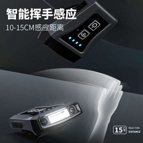 夜钓头灯超长续航锂电钓鱼专用感应帽夹强光超亮充电头戴夹帽登山