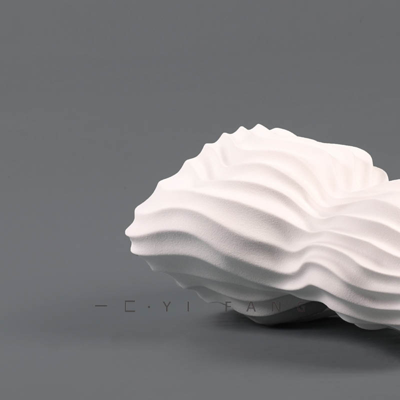 一匚 简约现代陶瓷艺术花器 样板间售楼处书房客厅软装饰品摆件