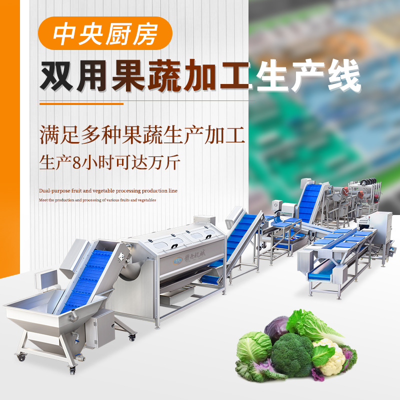 中央厨房净菜加工清洗 预制菜果蔬加工清洗 学校营养配送中心设备