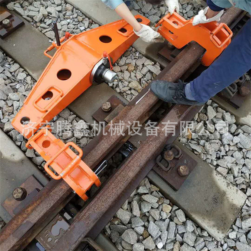 道岔普通尖轨AT尖轨钢轨弯曲器 双钩弯道器 YJT-500型尖轨调直器