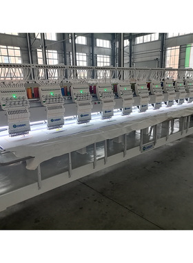 12头9/12针绣花机平绣帽子成衣刺绣机Disen embroidery machine
