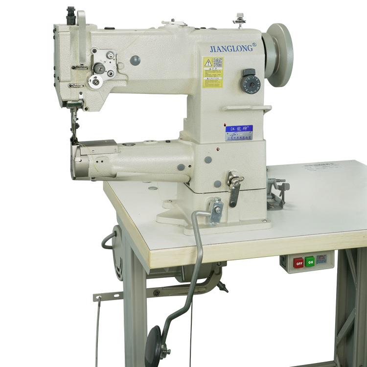江龙1341三菱款机壳筒式综合送料高车箱包厚料工厂用缝纫机