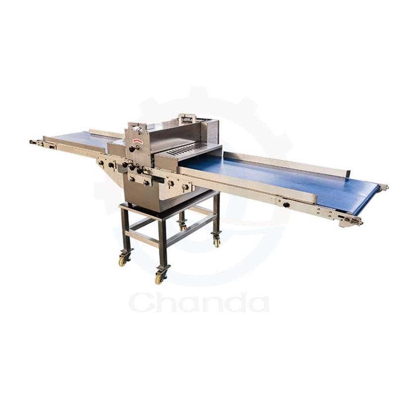 食品厂牛肉干切丁切块设备鸡鸭切块机鳕鱼切断机烘干牛肉切段机