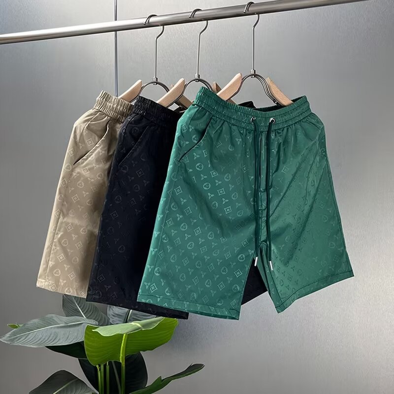 S77冰丝短裤P15/黑色绿色卡其M-3XL 网图卡其色薄款