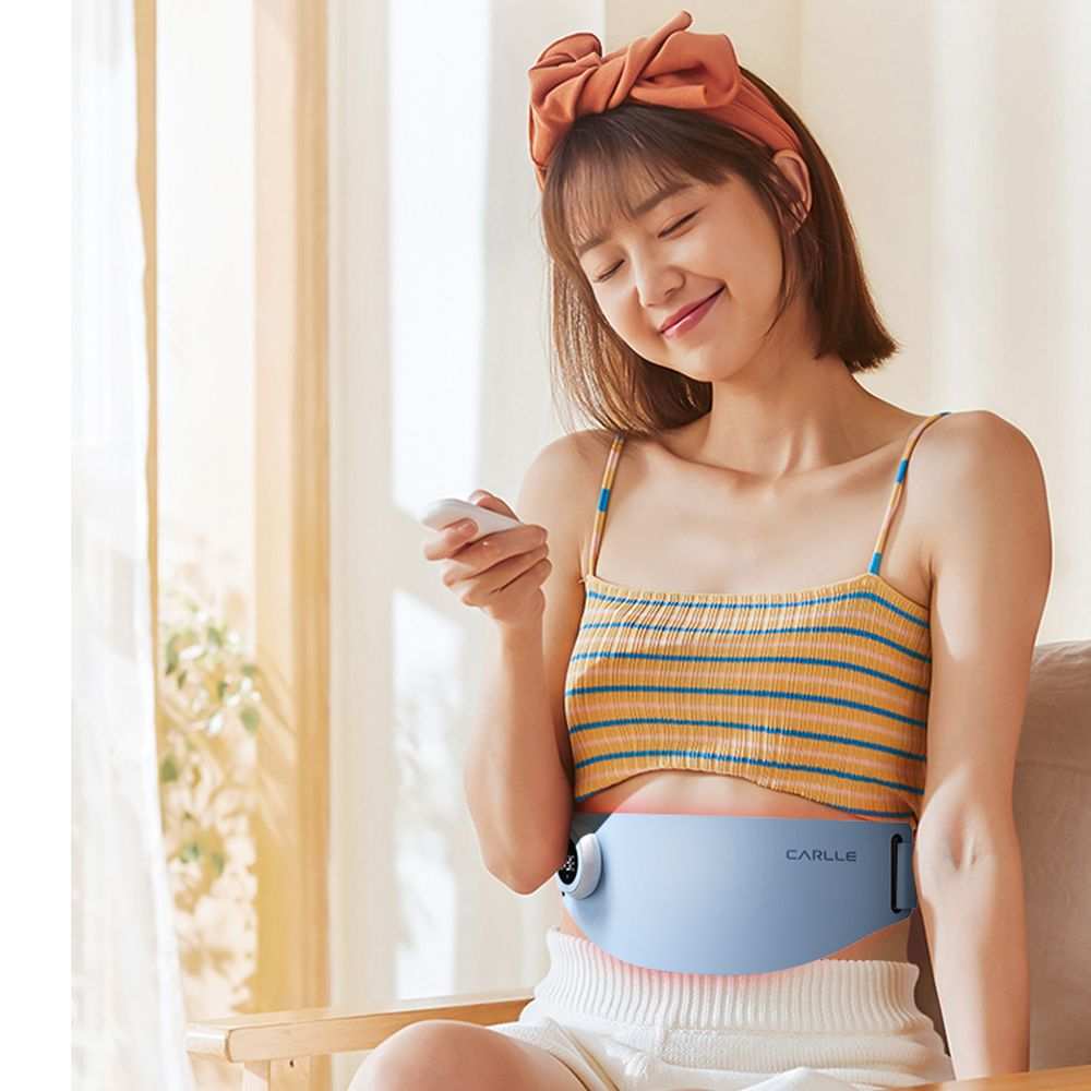 按摩腰带震动加热腰疼按摩仪舒缓疲劳腰腹部家用脉冲暖腰带神器