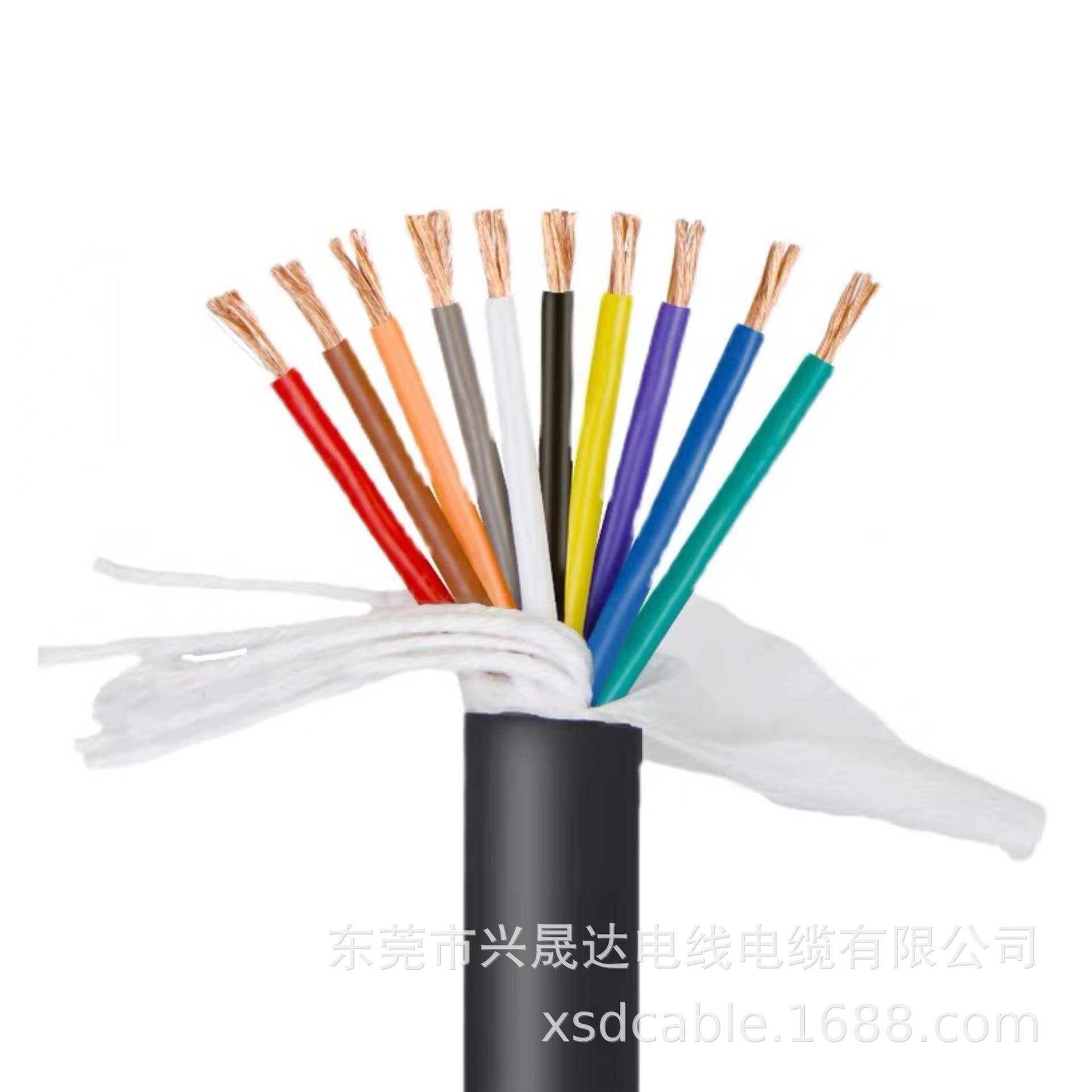 高柔性拖链电缆多芯TRVV12芯机器人伺服编码器耐油耐弯折耐油抗弯