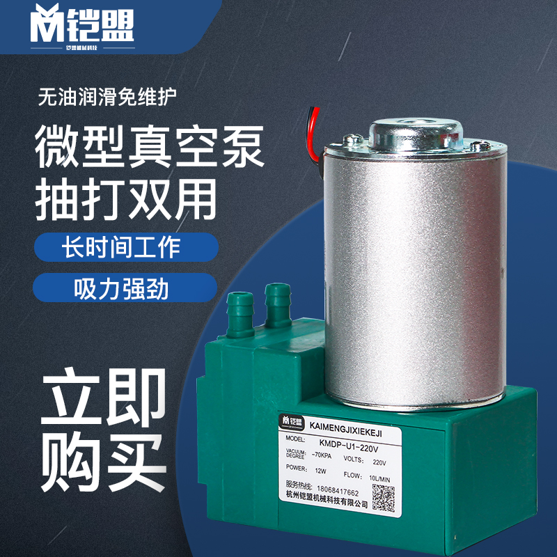 有刷直流微型真空泵小型抽气12v24Cv220V负压气泵采样抽气泵隔膜