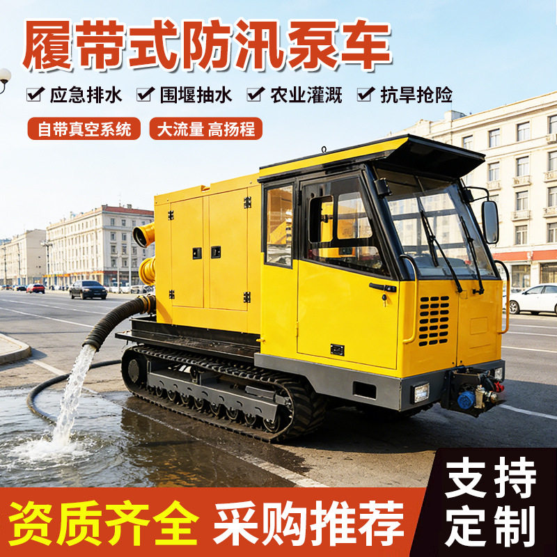 定制履带龙吸水排水机器人1000立方智能遥控河道水库涵洞防汛泵车