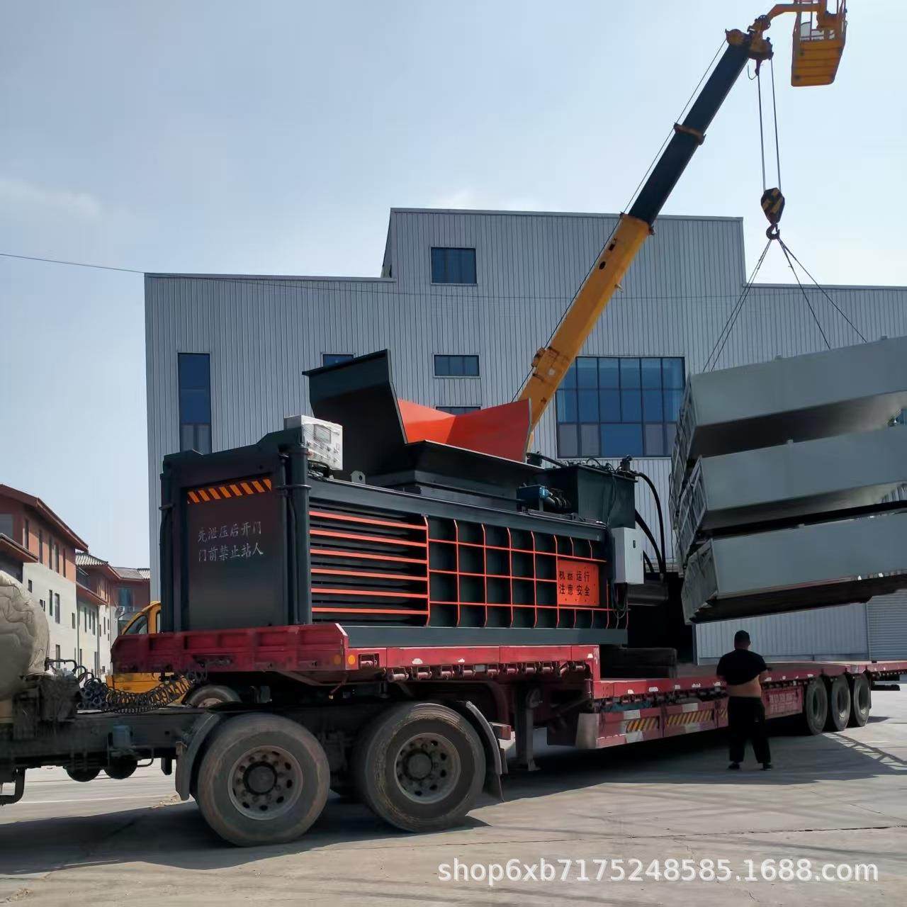 下脚料编织袋滴灌带打包机160吨卧式打包机废铁易拉罐塑料打包机