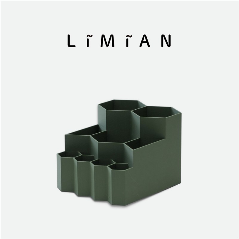 里面LM多功能笔筒收纳盒高级感笔筒学生桌O面办公室创意分格笔架