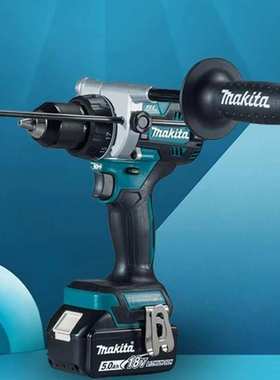 牧田充电钻DDF486锂电18V大扭矩无刷大功率冲击DHP486墙面打孔