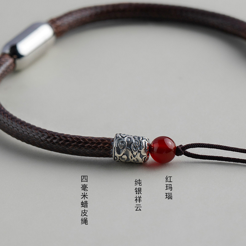 天珠手链编绳半成品可穿黄图片