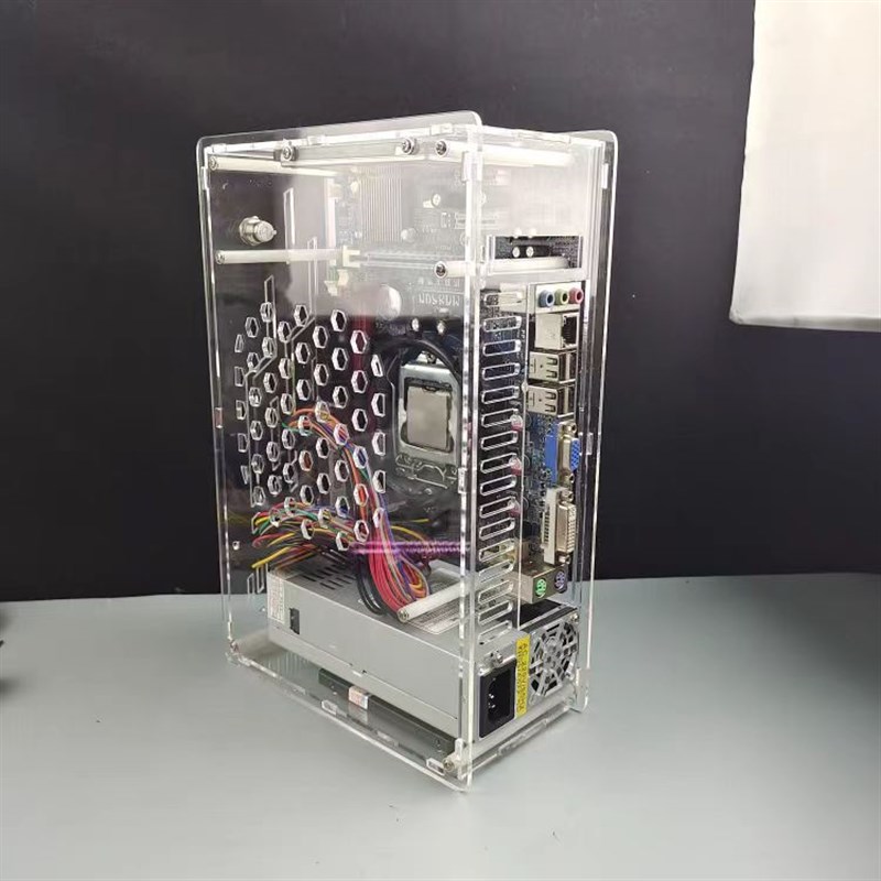电脑主机箱外壳改装DIY透明亚克力迷你机箱定制个性组装机器外壳