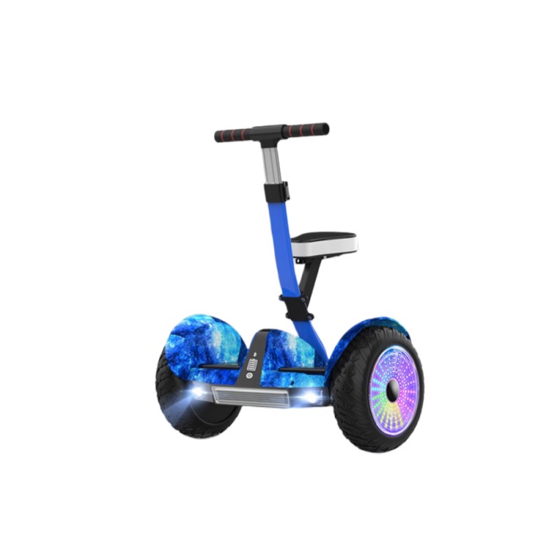 新款儿童智能电动坐骑平衡车6一8一12岁腿控10一15成人带杆平行车