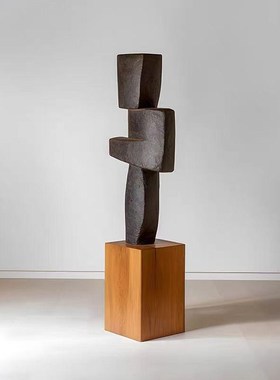 侘寂风抽象实木雕刻落地摆件民宿酒店样板间玄关装饰艺术装饰空间