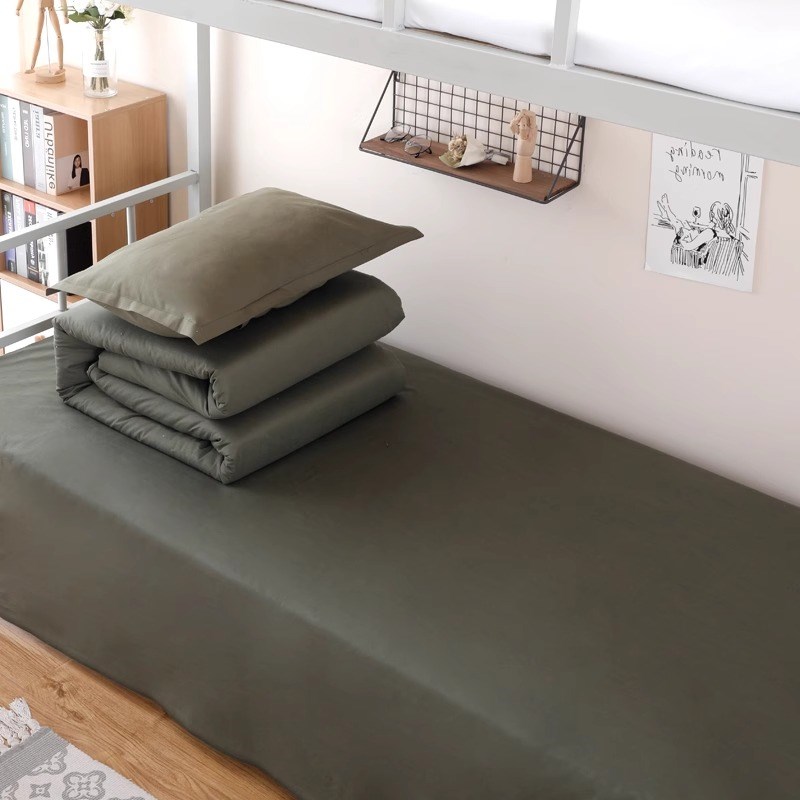 三件套学生军被床上用品军绿色被套被褥套装宿舍纯棉床单被罩单人
