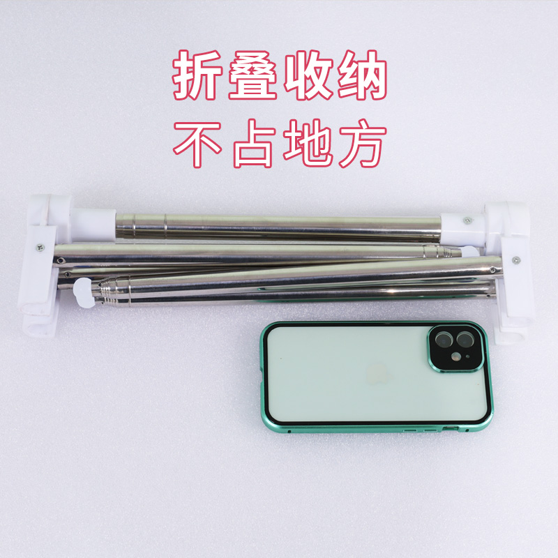 不锈钢晾衣架落地折叠室内阳台伸缩晾衣杆出差旅行便携式晾晒衣架