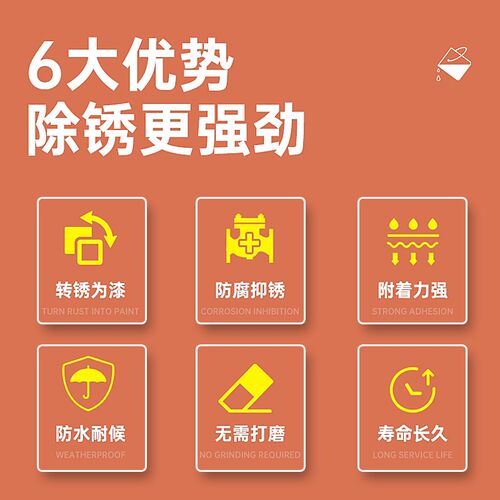 彩钢瓦翻新专用漆铁锈转化剂免打磨钢结构金属防锈漆纬匠油漆