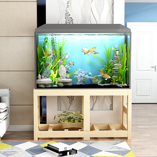 实木鱼缸架子多功能置物架鱼缸底柜底座鱼缸桌子定做鱼缸柜子