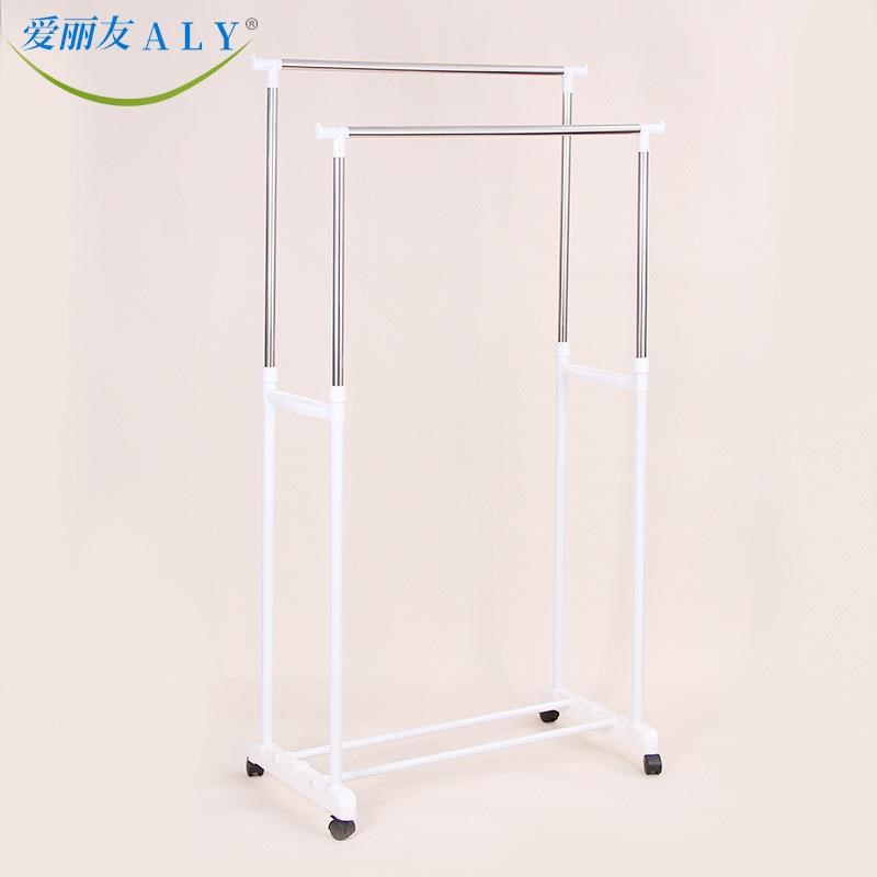 落地式可移动折叠晾衣架室内小型挂衣架不锈钢伸缩晒衣架