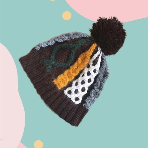 彩色麻花帽材料包