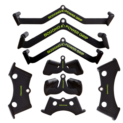 划船高位下拉低拉把手练背肌健身器材配件包胶坐姿拉背神器训练器