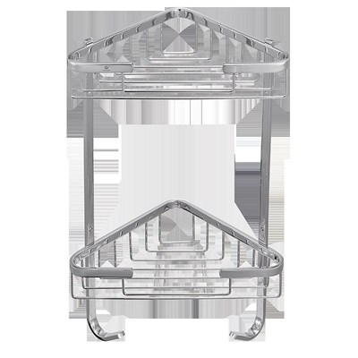 卫生间置物架304不锈钢浴室置物架2层洗澡间置物架双层三角篮