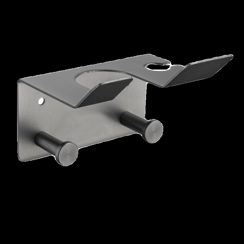 极简枪灰色吹风机置物架免打孔卫生间电吹风支架风筒收纳架浴室五