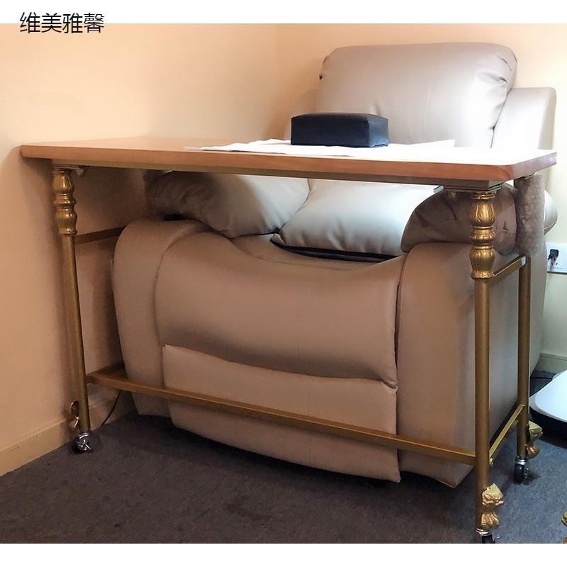 新品可移动美甲桌配套美甲沙发单人大理石实木美甲台日式美甲简约