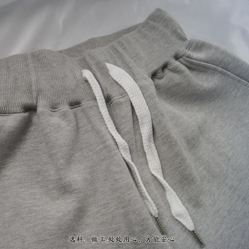 加绒休闲小脚裤加厚长裤运动裤秋冬男慢跑裤晨跑夜跑抓绒收口宽松