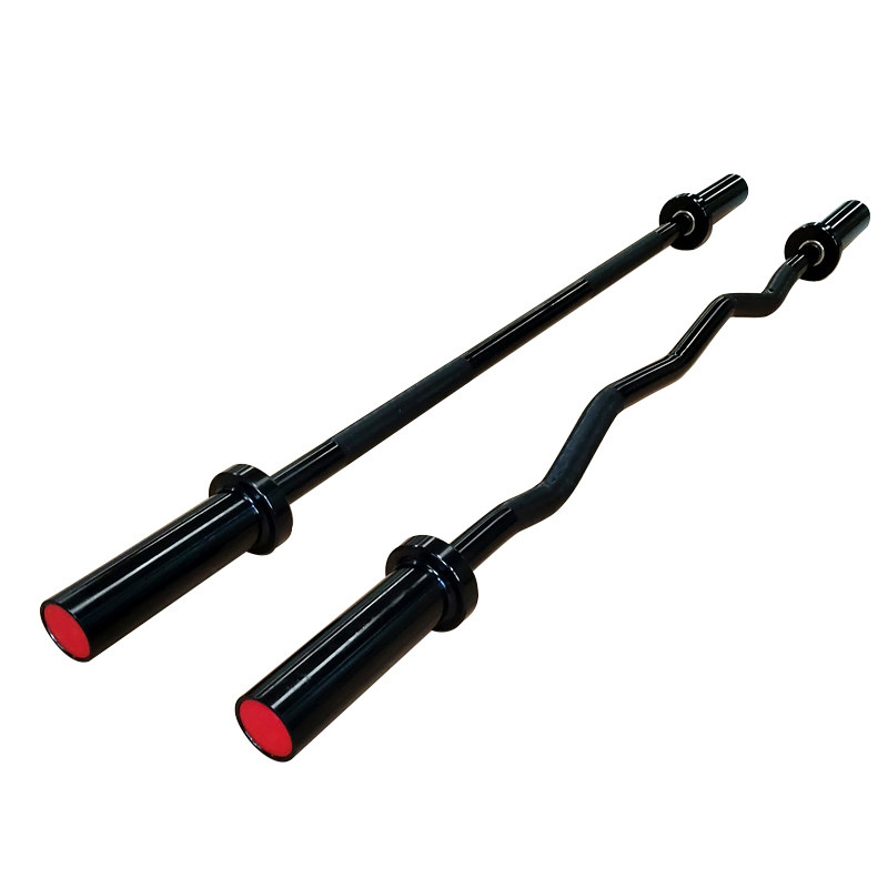 杠铃杆奥杆杠铃男女运动健身器材 家用黑色1.2 1.5 1.8 2.2米杠铃