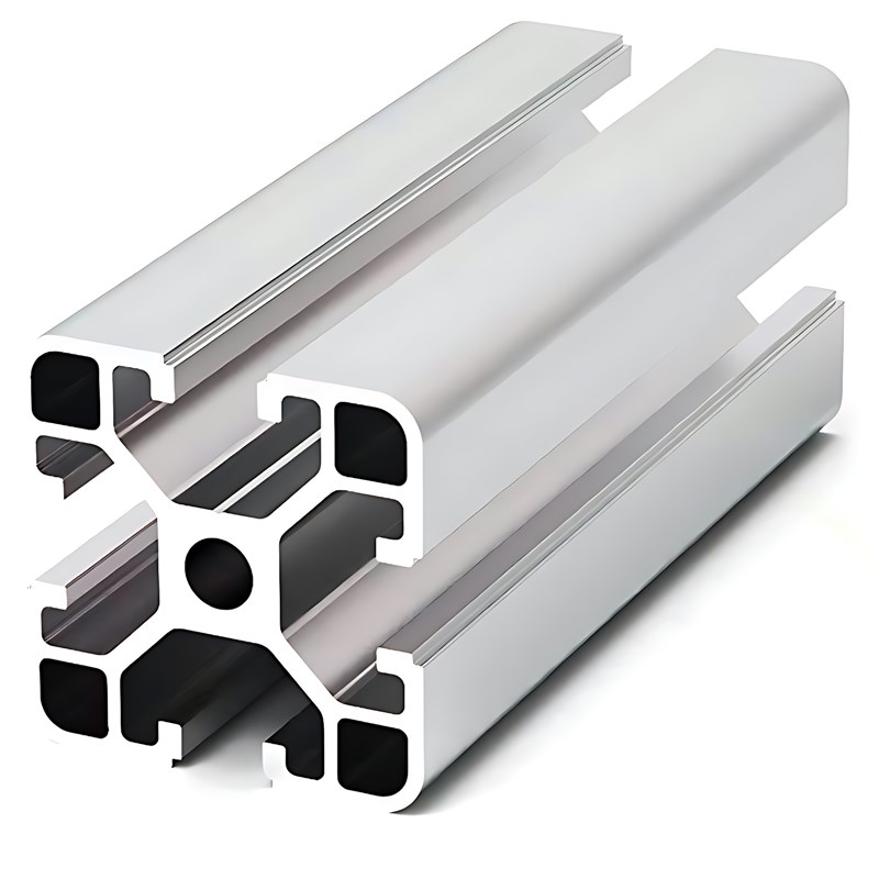 工业铝型材4040/4060/4080/40120/40160型材银白框架立柱防护栏