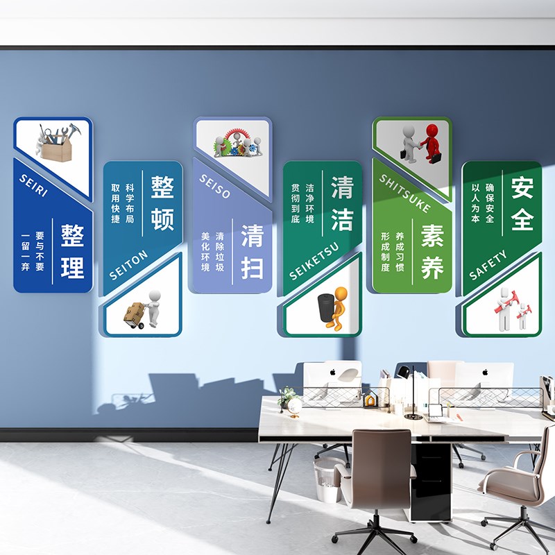 6s管理企业文化墙贴办公室装饰画 画氛围布置工厂车间形象背景墙
