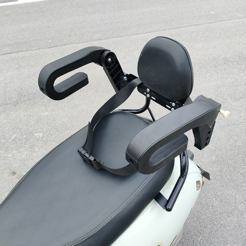 新款可折叠电动车儿童座椅后置安全护栏宝宝防摔可升降防水可旋转