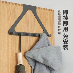 衣柜外侧面挂架直角挂钩柜子挂衣架柜边门后挂衣钩免打孔置物架