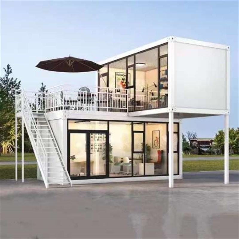 轻钢别墅住人集装箱移动房阳光房工地简易活动板房办公室集成房屋