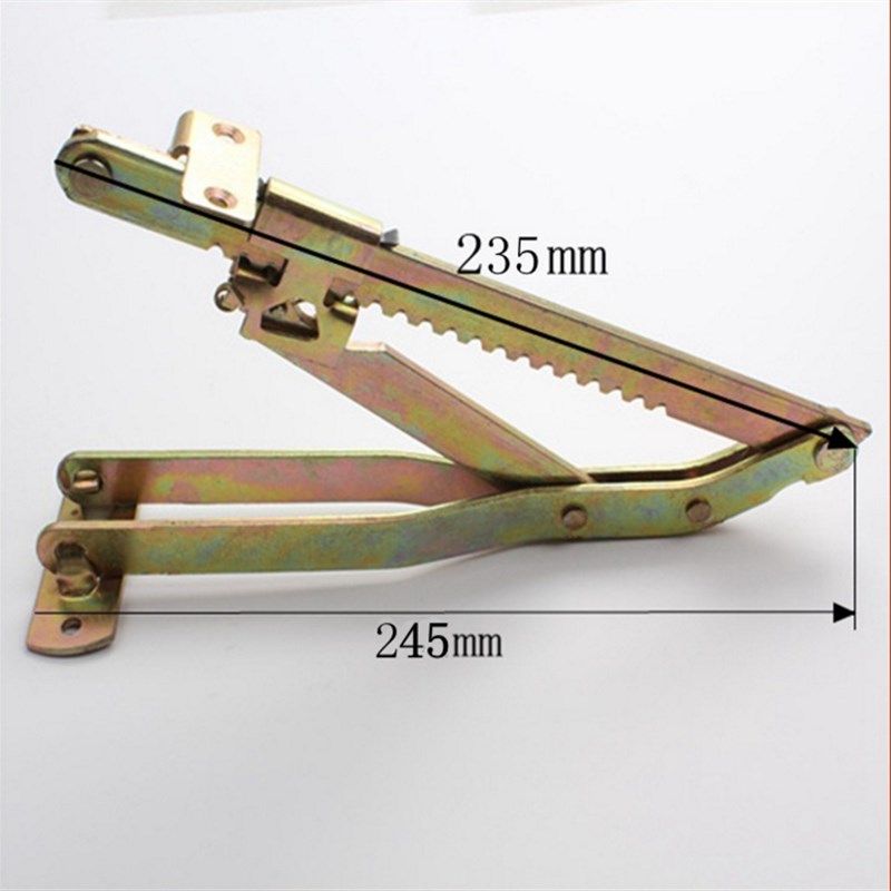 五金美容床可调节沙发枕s头折叠支撑架 按摩床多级升降铰链连接件