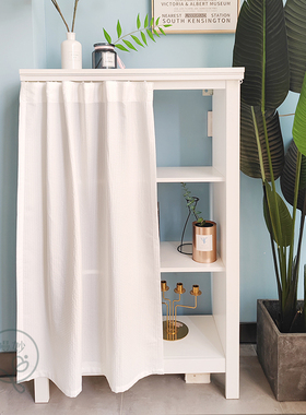 遮挡防尘柜帘衣柜帘书柜帘送x黏贴轨道简约遮丑帘隔断门帘洗衣机