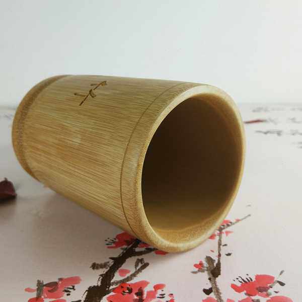 文房四竹雕毛笔笔筒创意竹制一体笔筒复古公礼品摆件