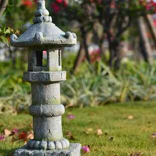 晓院花园庭院石塔形灯太阳能灯笼日式户外摆件流水客栈民宿造景观